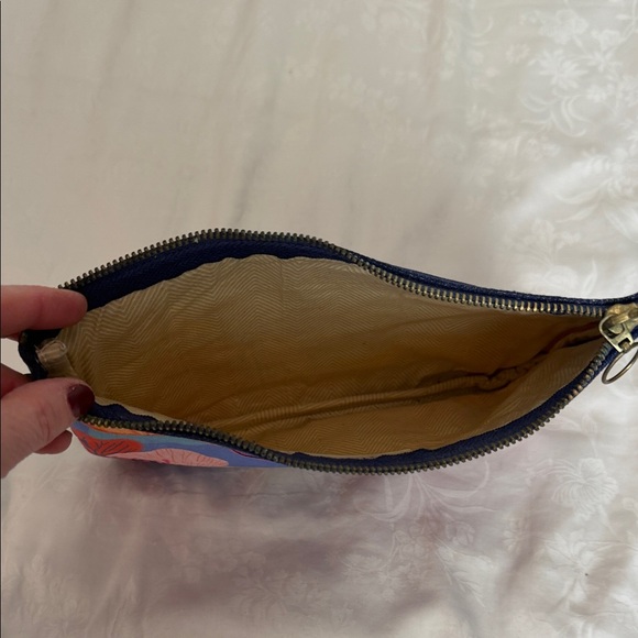 Danica Studio LARGE ZIPPER POUCH in "Neptune" - 100% Cotton + Lining, 10x7' - Picture 3 of 4